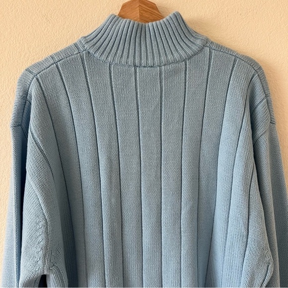 Deadtock Vintage Southpole 90's Y2K Hiphop Quarter Zip Ribbed Sweater  SZ Large - Picture 9 of 14